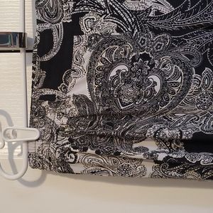 Iman Black and White Paisley Pants in Large